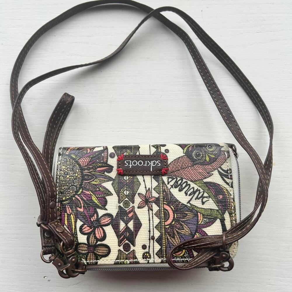 Sakroots mini owl cute multi colored Cross Body Bag - Picture 4 of 6